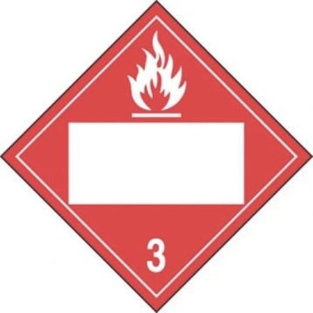 Accuform BLANK DOT PLACARD HAZARD CLASS 3 MPL4DG3AFV10 MPL4DG3AFV10